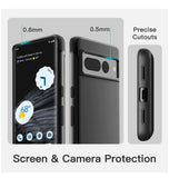 GOOGLE PIXEL 7 PRO PREMIUM SLIM FIT CARBON FIBRE DESIGN CASE MATTE BLACK | JETECH