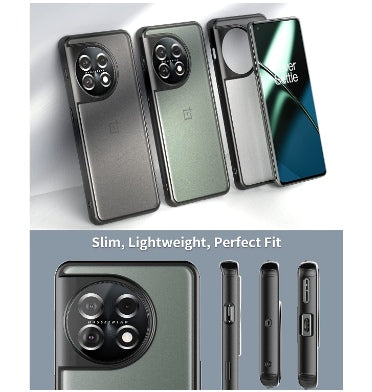 Translucent One Plus Case ONEPLUS 11 HYBRID SLIM TRANSLUCENT BUMPER CASE BLACK/CLEAR – ZEEK